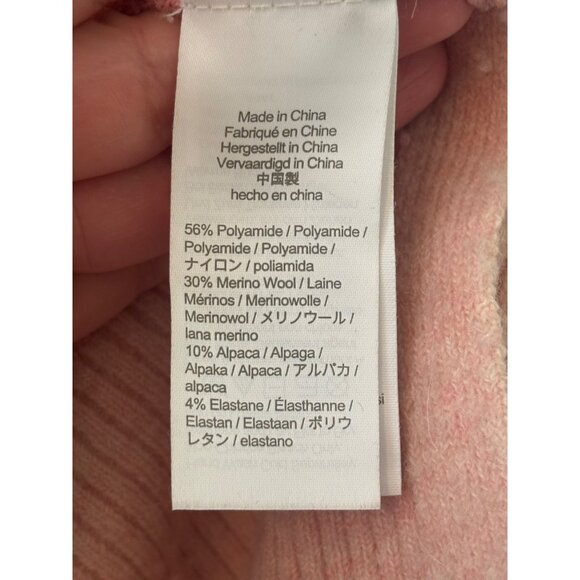 J. Crew Pink Striped Turtleneck Sweater L Supersoft Yarn Cozy & Stylish - Picture 8 of 10